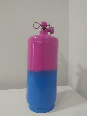 Огнетушитель для Гендер Пати - балон с краской холи с розовой и голубой (2кг) ВДГП-2 фото
