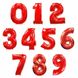 Фольгована кулька з гелієм Цифри Червоні (від 0 до 9 на вибір) 40", розмір 102 см 1207-0009 фото 2