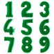 Фольгована кулька з гелієм Цифри Зелені (від 0 до 9 на вибір) 40", розмір 102 см 1207-0010 фото 2