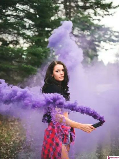 Кольоровий дим MA0509 Purple Maxsem, Фіолетовий, насичений дим 40 сек MA0509-Purple фото