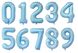 Фольгована кулька з гелієм Цифри Металік світло-блакитна (від 0 до 9 на вибір) 40", розмір 102 см 3207-3444 фото 2