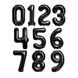 Фольгована кулька з гелієм Цифри Чорні (від 0 до 9 на вибір) 40", розмір 102 см 1207-0005 фото 2