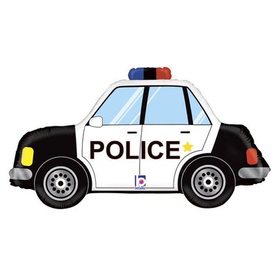 Кулька фольгована з гелієм Поліцейський автомобіль, розмір 43х80 см 3207-1398 фото