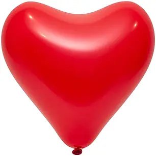 Кулька латексна з гелієм у формі серця 12" 1111-2222 фото
