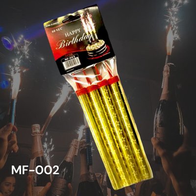 MF-002 свечи фейерверки в торт, холодный фонтан 15 см, 70 сек, 4 шт/уп Maxsem MF-002 фото