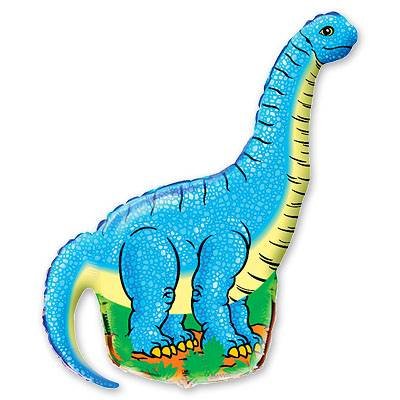 Кулька фольгована з гелієм Динозавр блакитний 110х66 см 1207-0456 фото