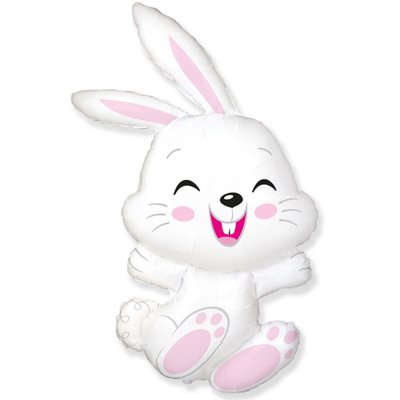 Кулька фольгована з гелієм Щасливий кролик, розмір 105х60 см 3207-3539 фото