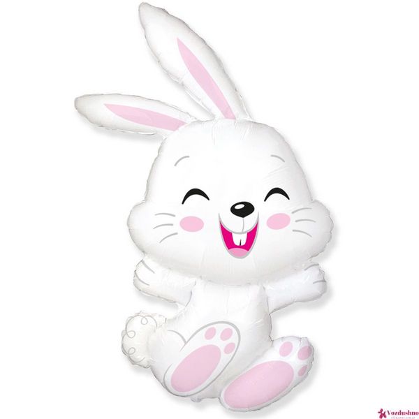 Кулька фольгована з гелієм Щасливий кролик, розмір 105х60 см 3207-3539 фото