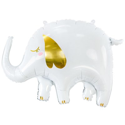 Кулька фольгована з гелієм Слон білий, розмір 61х46 см 3207-3025 фото