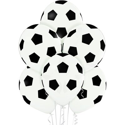 Шарик латексный с гелием Мяч футбольный шелкография 30 см 1103-2052 фото